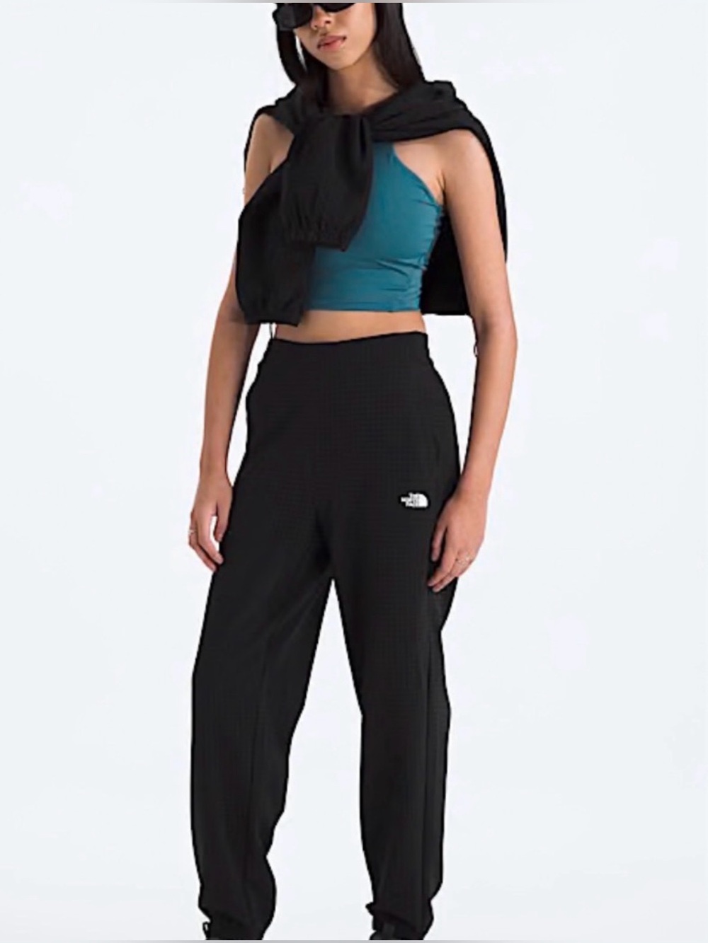 NWT The North Face Black Tekware Grid Fleece Pants Women's Size S